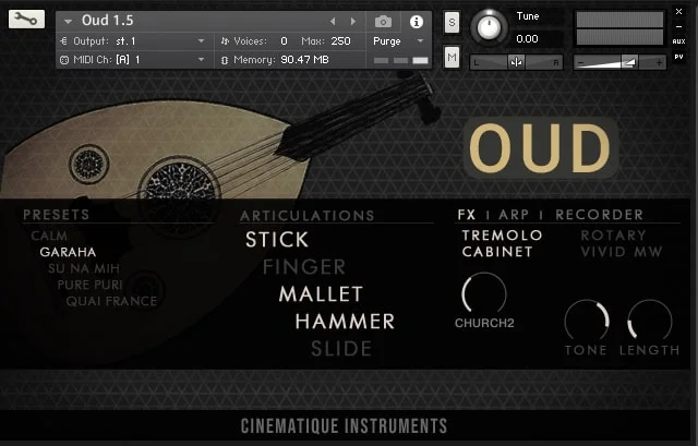 Cinematique Instruments Oud v1.5