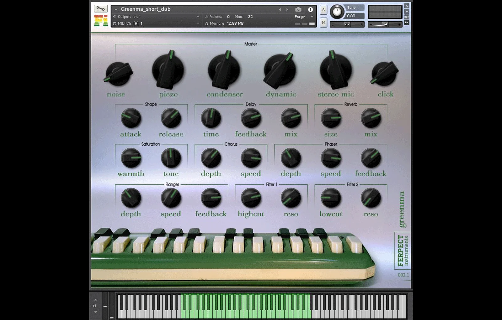 Ferpect Instruments Greenma (Soprano Melodica)