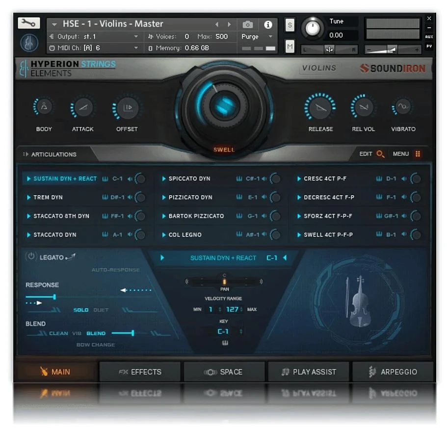 Hyperion Strings Elements