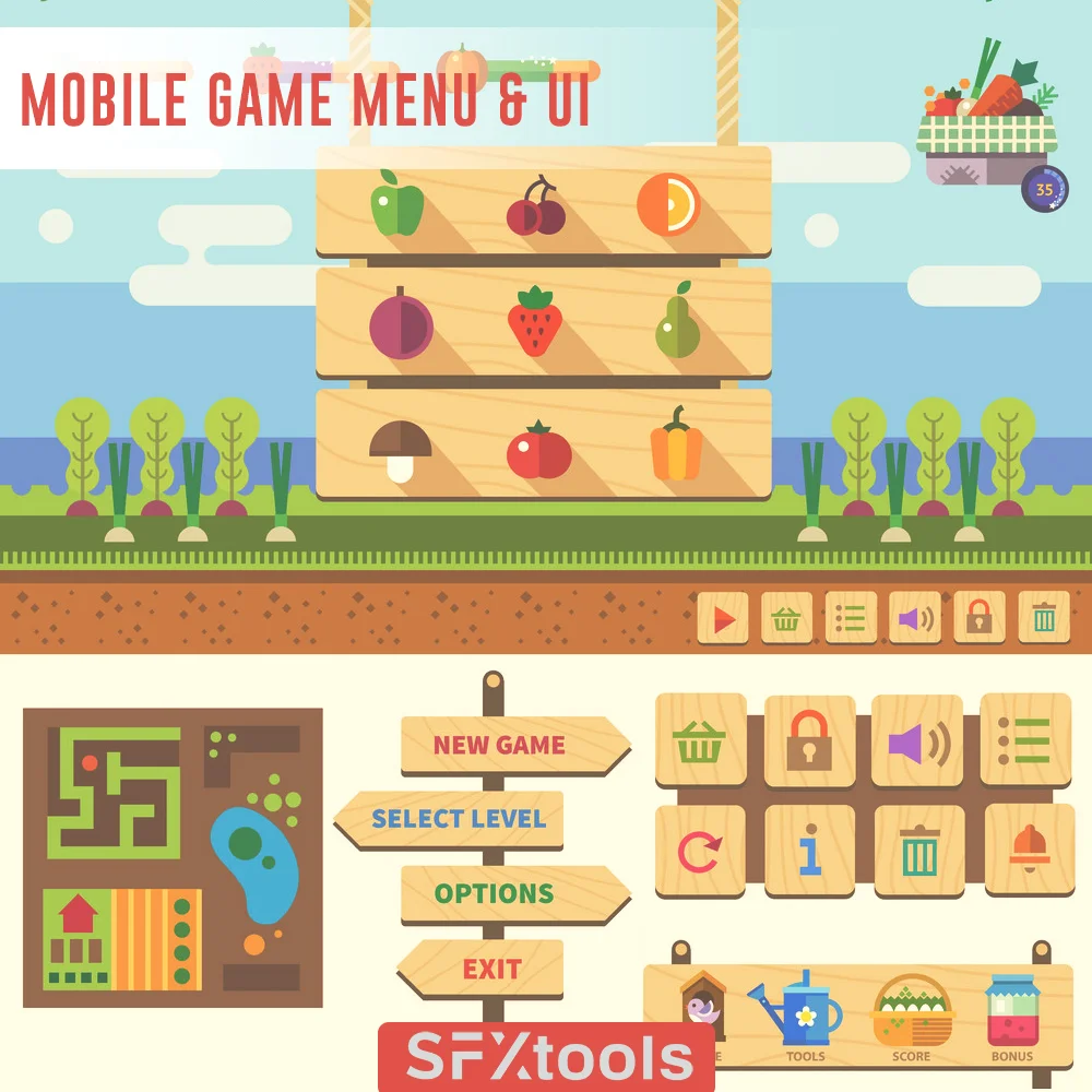 Mobile Game Menu & UI