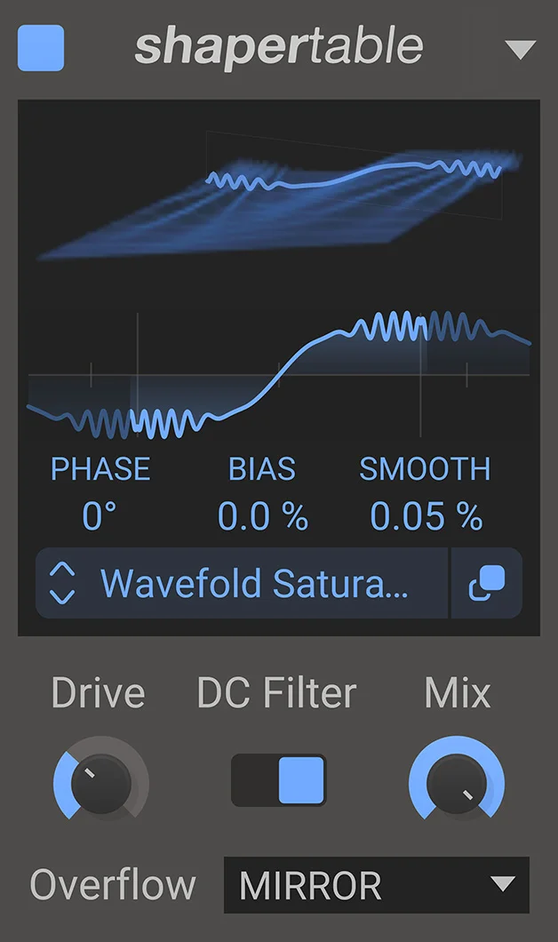 Kilohearts Shaper Table