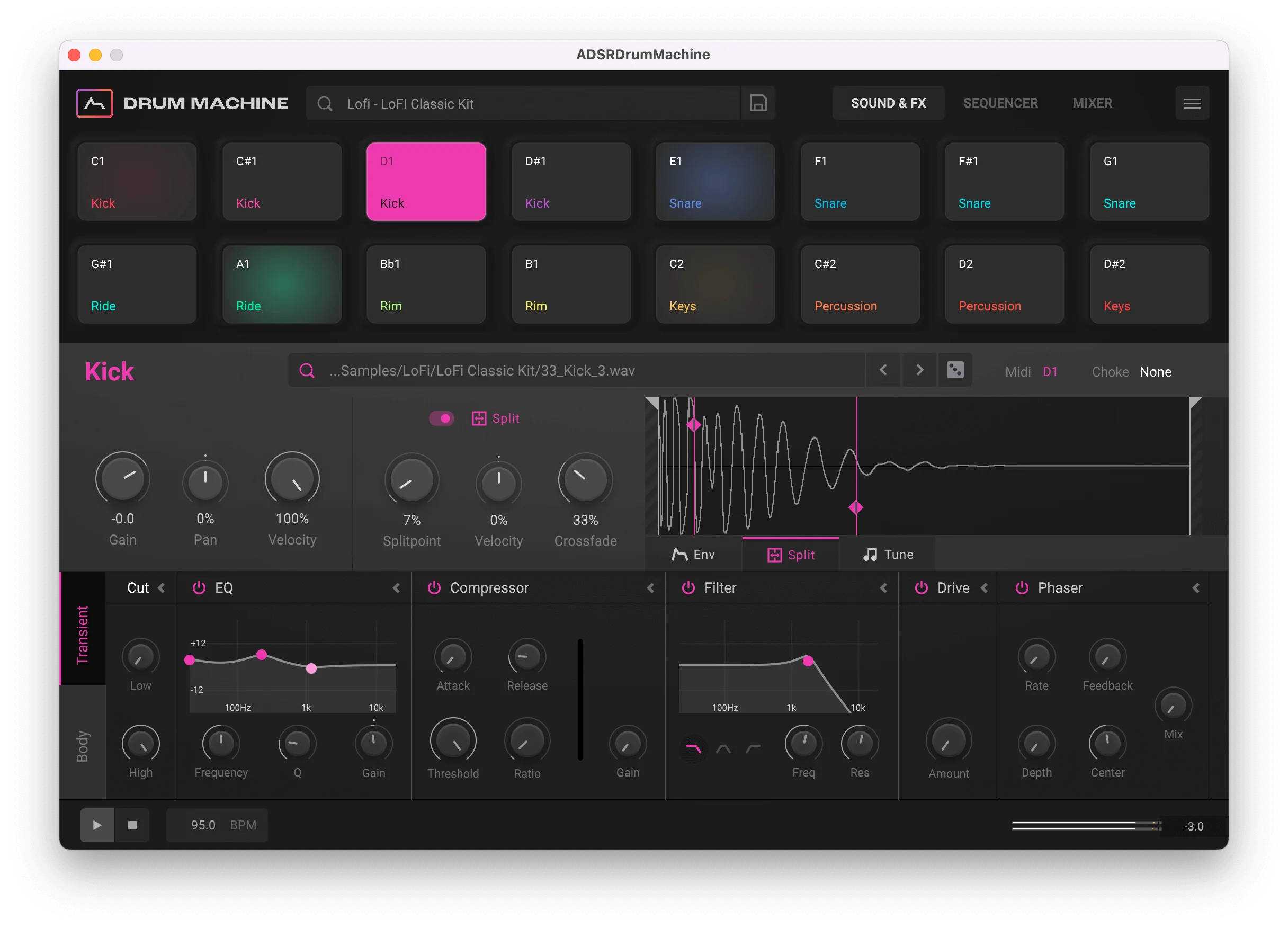 ADSR Drum Machine
