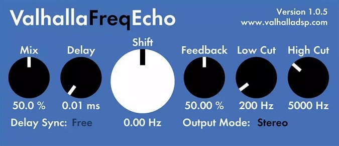 Valhalla Freq Echo by Valhalla DSP Valhalla Freq Echo by Valhalla DSP GUI