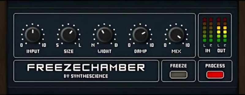 FreezeChamber by Synthescience Synthescience Freezechamber GUI screenshot