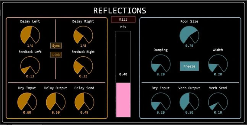 Reflections by Recluse Audio Reflections GUI screenshot