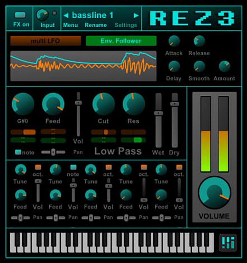 Rez3 by Z3 AudioLabs Rez3 GUI screenshot