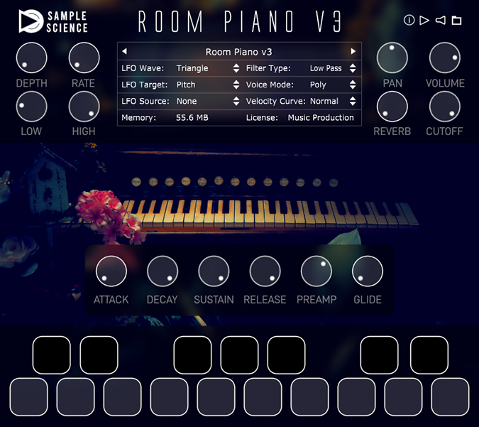 Room Piano v3 by SampleScience