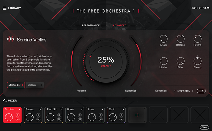 The Free Orchestra by ProjectSAM The Free Orchestra by ProjectSAM GUI
