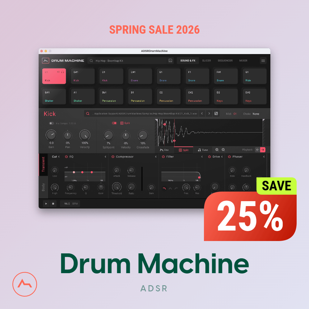 ADSR Drum Machine + 10 Expansions