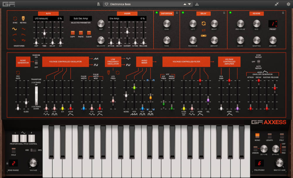 AXXESS Virtual Analog Synthesizer Plug-in