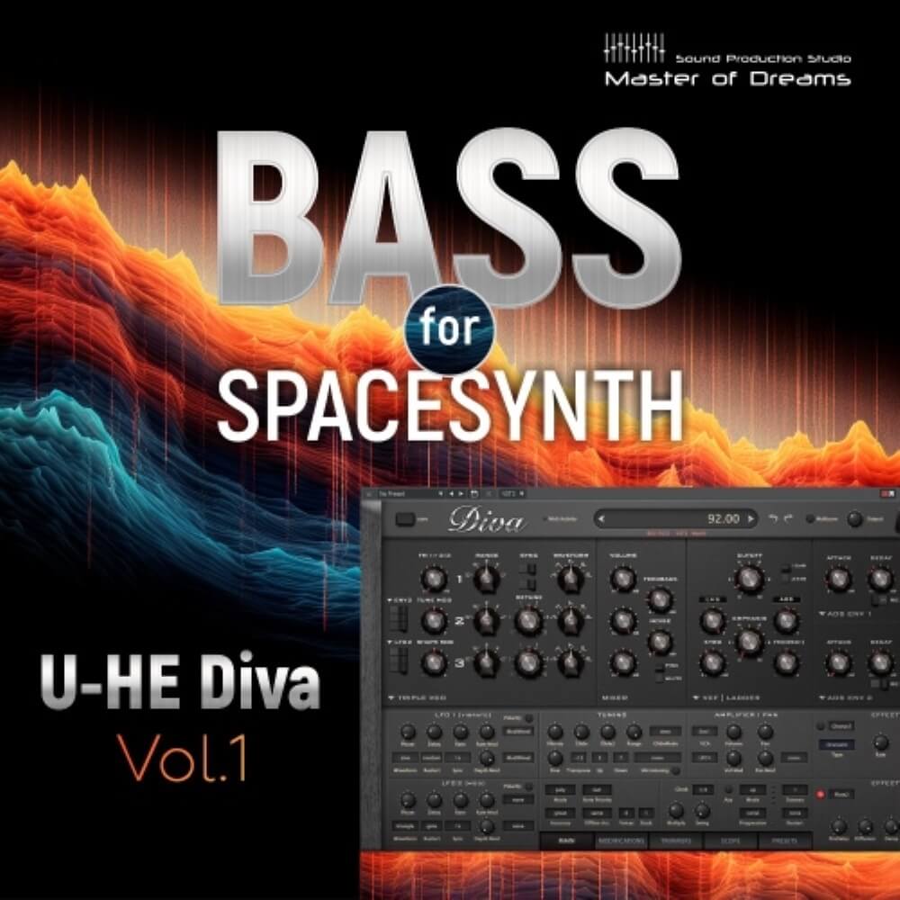 Bass for Spacesynth Vol.1 (u-he Diva) – 80s Spacesynth & Synthwave Bass Presets