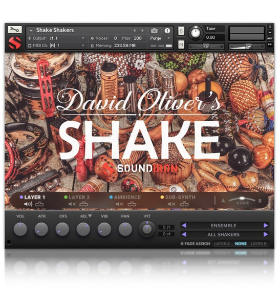 David Oliver’s Shake Virtual Instrument Library