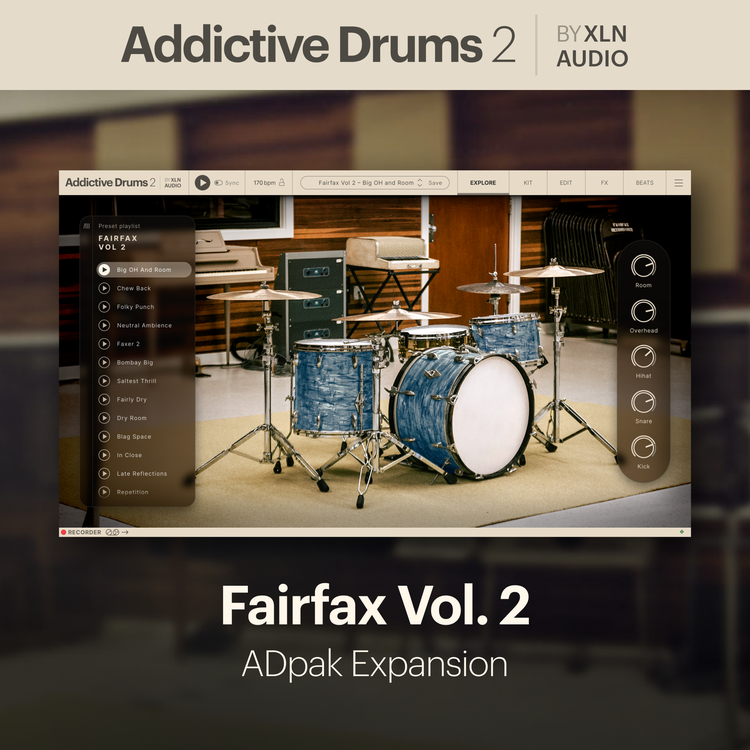 Fairfax Vol. 2 ADpak Expansion for Addictive Drums 2.5