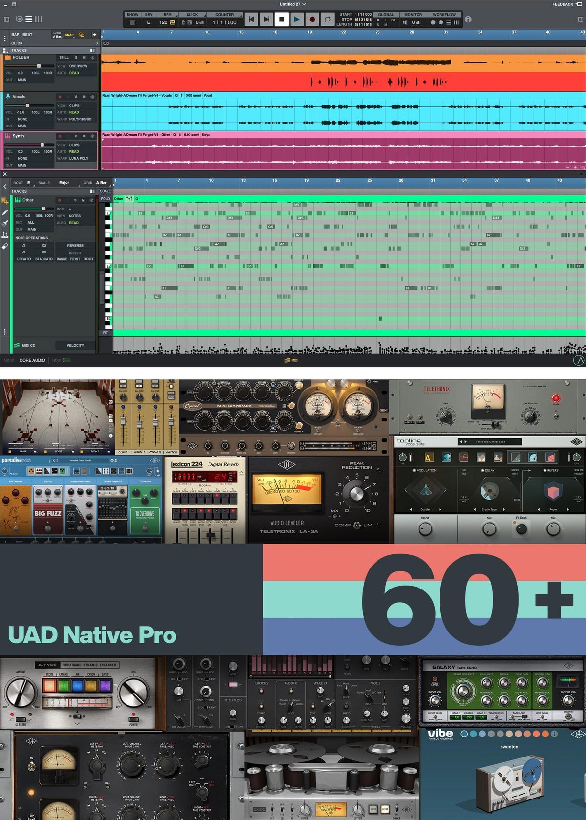 LUNA Studio DAW Software + UAD Native Pro Plugin Bundle