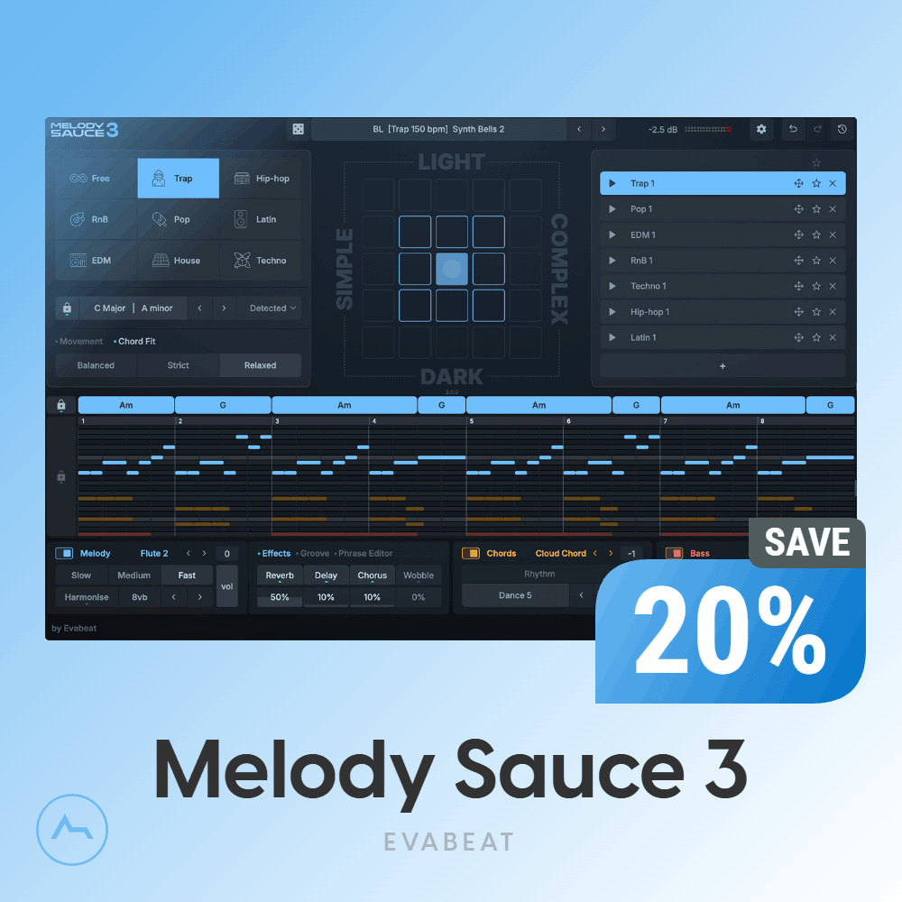 Melody Sauce 3 – Melody, Chord & Bass Line Generator Plugin