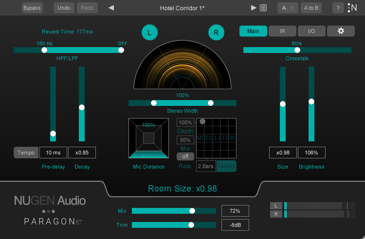 Paragon ST Convolution Reverb Plug-in