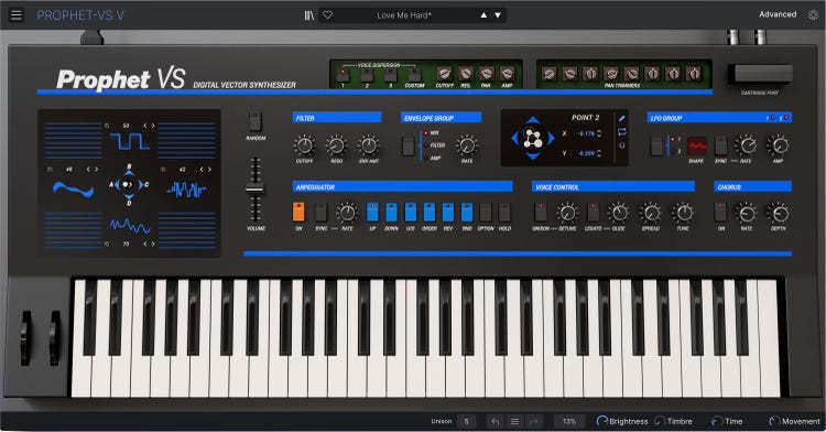 Prophet VS Analog Synthesizer Software Instrument