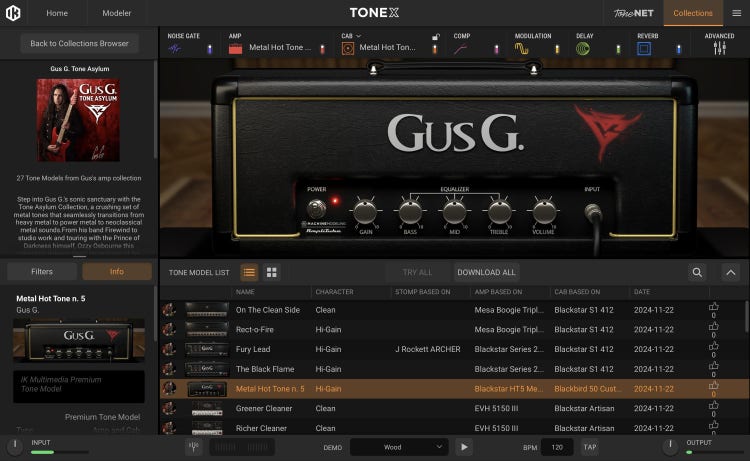 TONEX Gus G. Tone Asylum Signature Collection Expansion