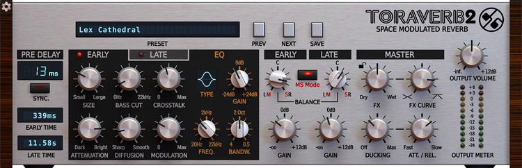Toraverb 2 Space Modulated Reverb plug-in