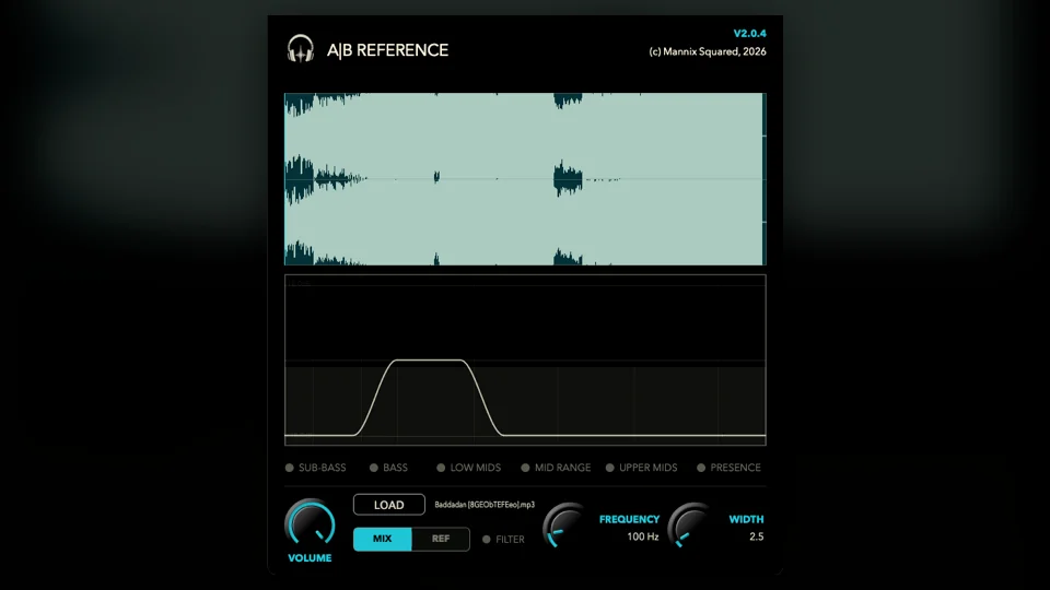 AB Reference by Mannix Squared plugin interface