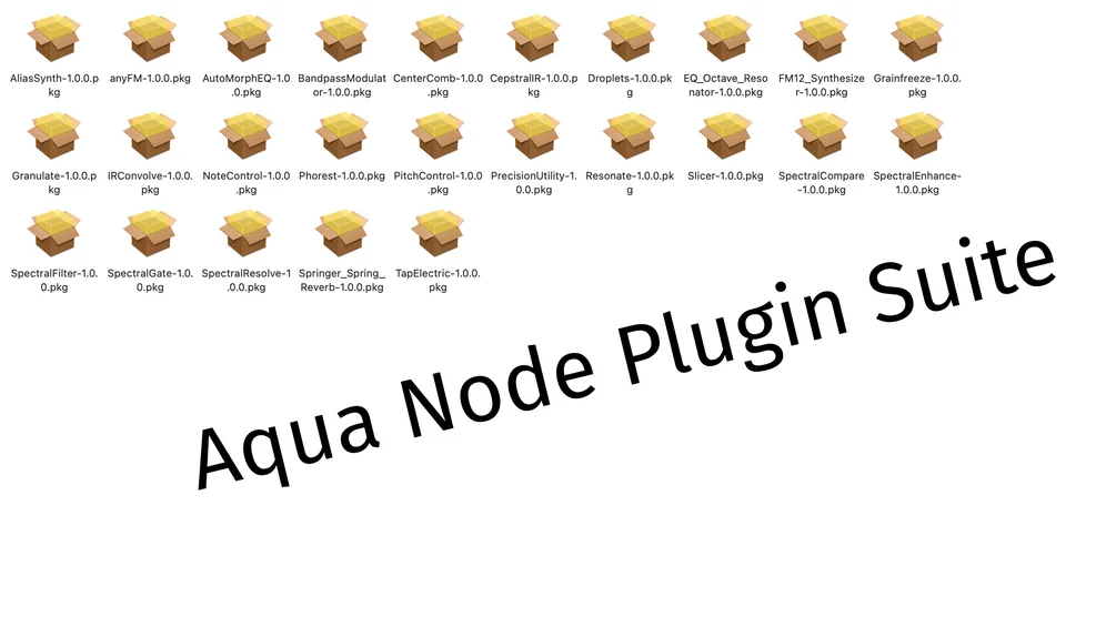 Aqua Node Plugin Suite artwork from the CutUp Music Mac bundle page
