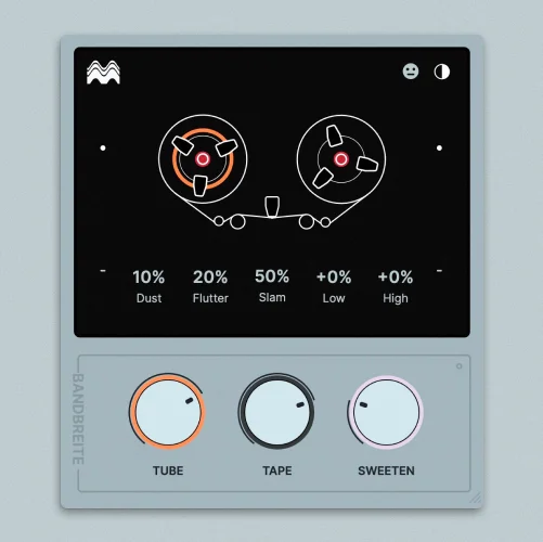 Bandbreite tape saturation plugin interface by Sinuslabs