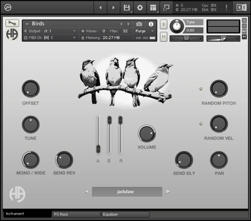 BIRDS Kontakt Library by Harmonox Audio cover artwork