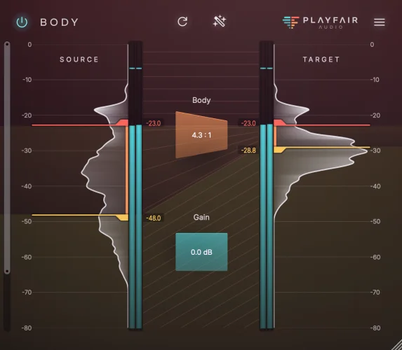 Body plugin interface by Playfair Audio