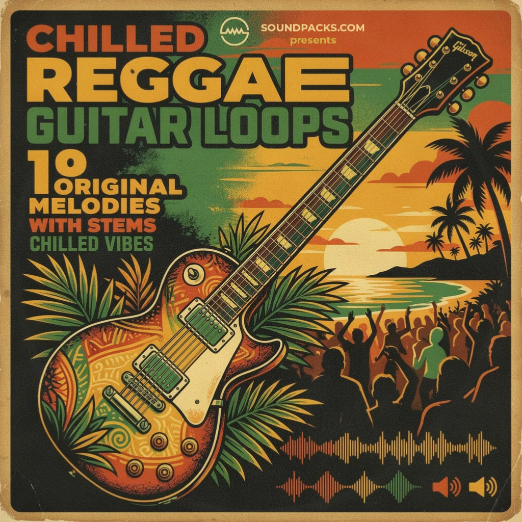 Chilled Reggae Guitar Loops sample pack artwork
