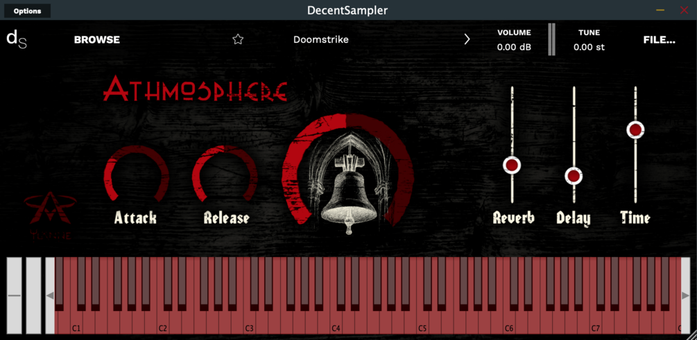 Church Bells Decent Sampler interface by Joonas Ylanne