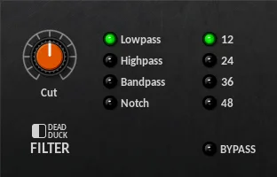 DD Filter by Dead Duck Software plugin interface