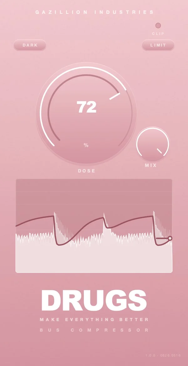 DRUGS one-knob bus compressor interface by Gazillion Industries