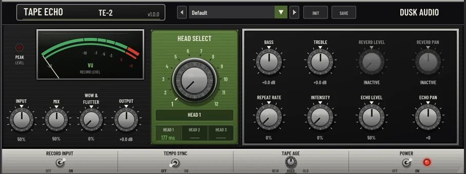 Tape Echo 2 by Dusk Audio artwork