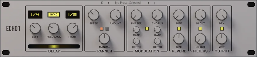 Echo1 plugin interface by voidDSP