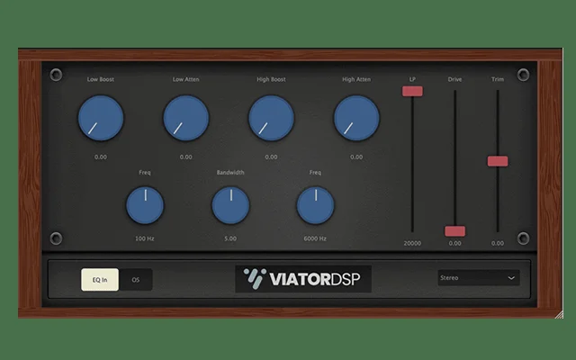 Electron EQ tube equalizer plugin interface by Viator DSP