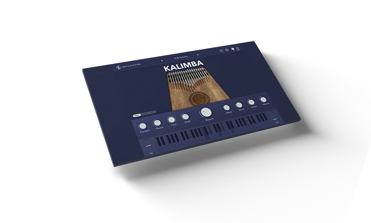 ESW Kalimba plugin interface by Echo Sound Works