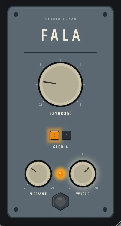 FALA BBD chorus plugin interface by Studio Kozak