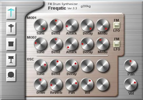 Freqatic by g200kg FM drum synthesizer interface