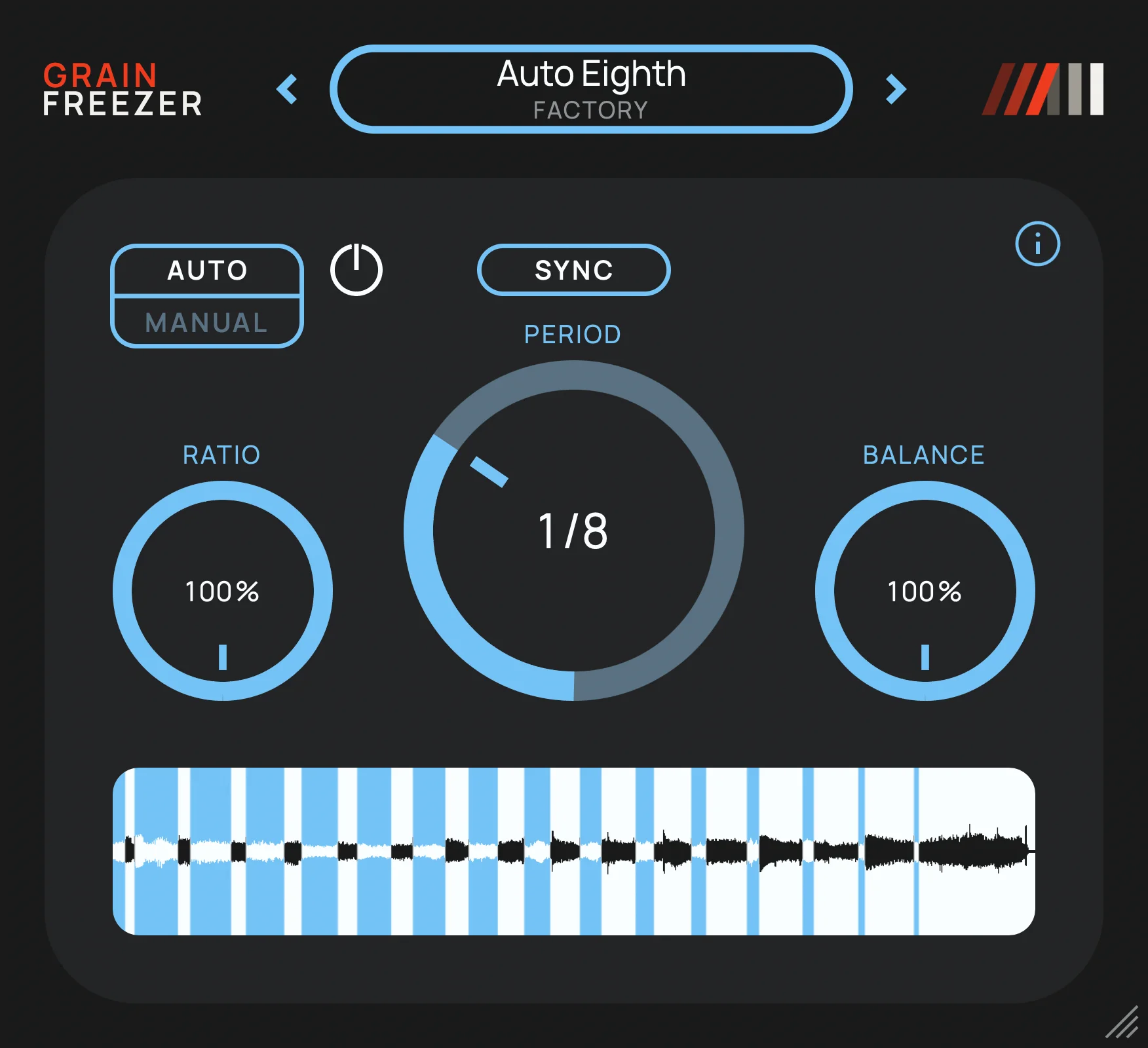 Grain Freezer granular effect plugin interface by Amazing Noises