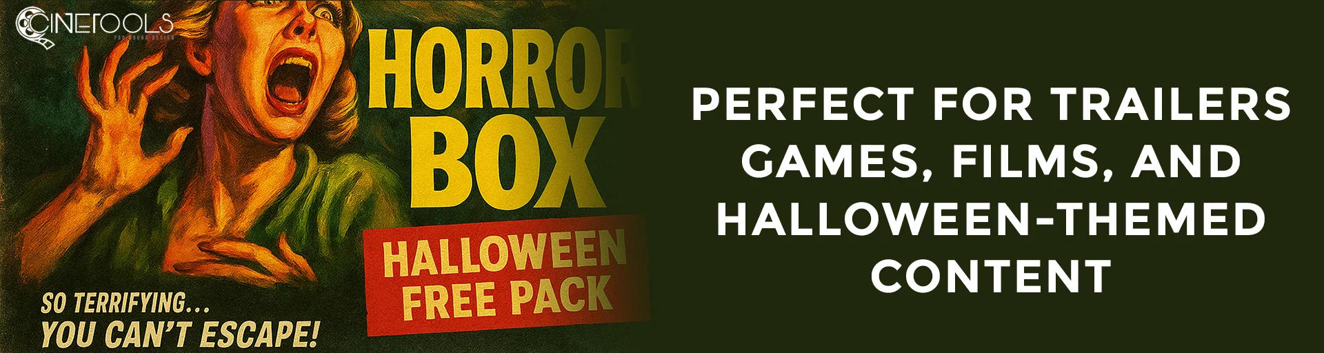 Horror Box by Cinetools Halloween cinematic sound effects pack artwork