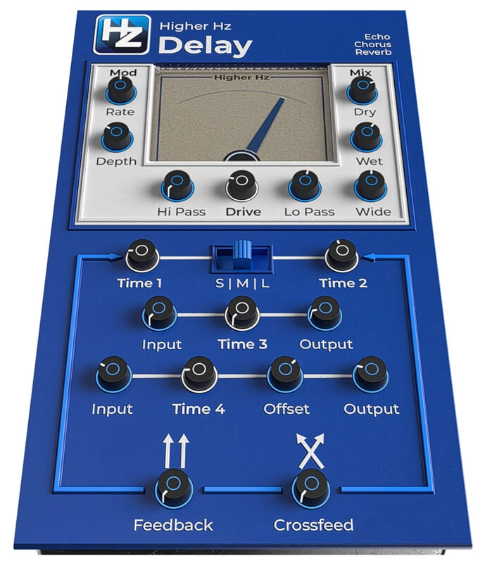HZ Delay plug-in interface by Higher Hz
