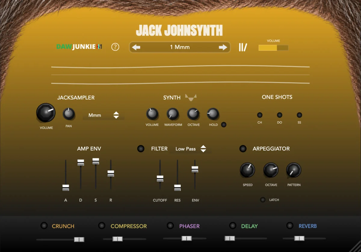 Jack Johnsynth vocal hybrid synth interface