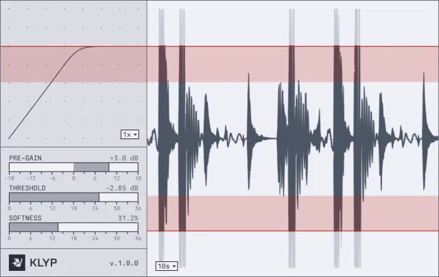 KLYP soft clipper plugin interface by Voidstar Audio