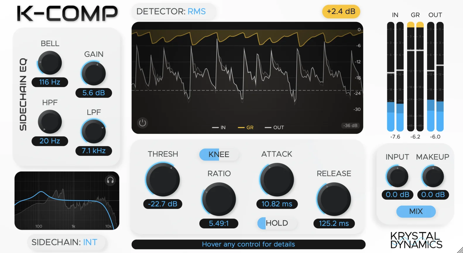 KrystalComp compressor plugin interface by Krystal Dynamics