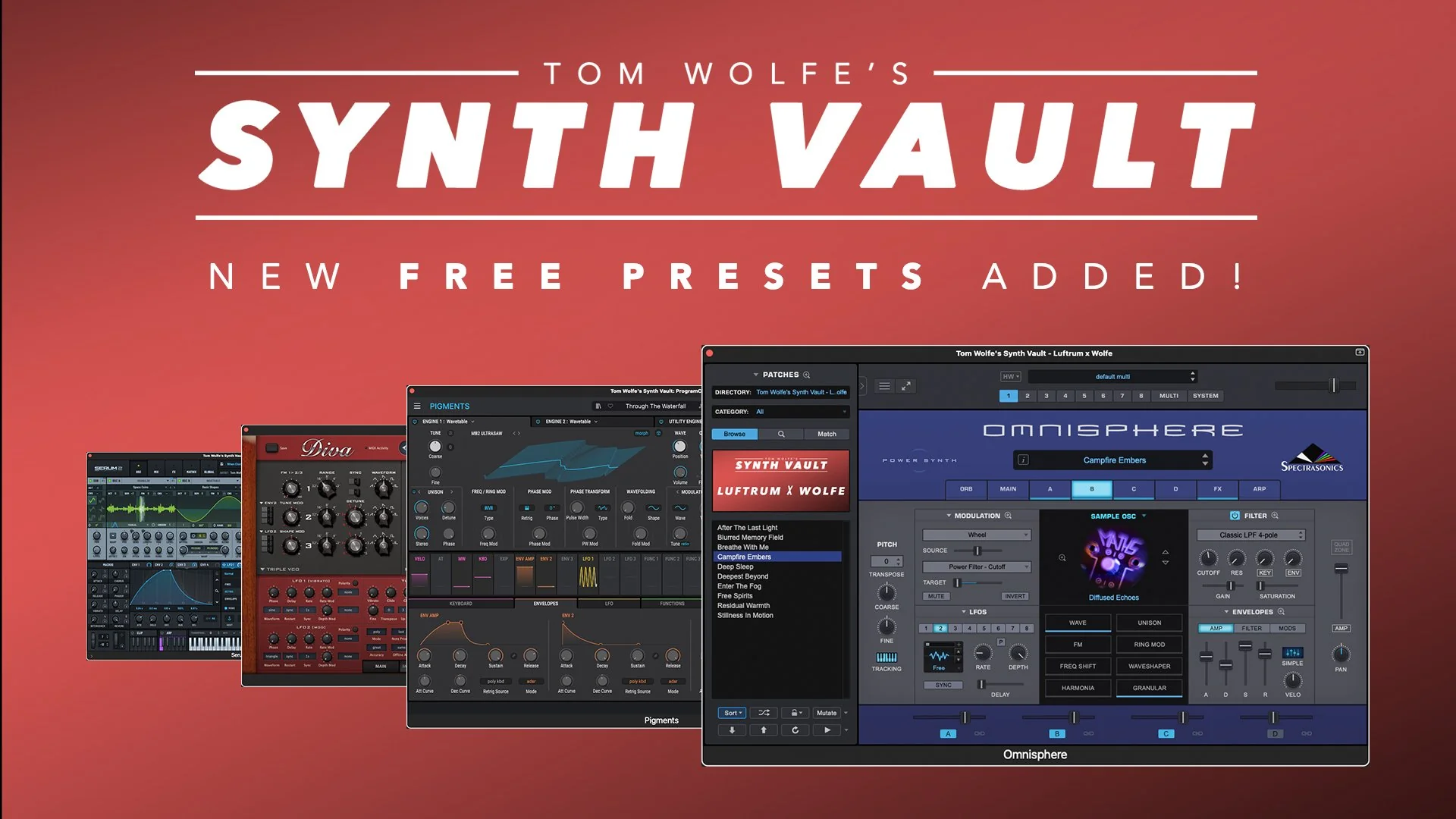 Luftrum x Wolfe Synth Vault Omnisphere preset pack artwork