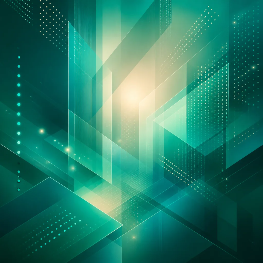 Abstract teal geometric artwork for an electronic music FL Studio template