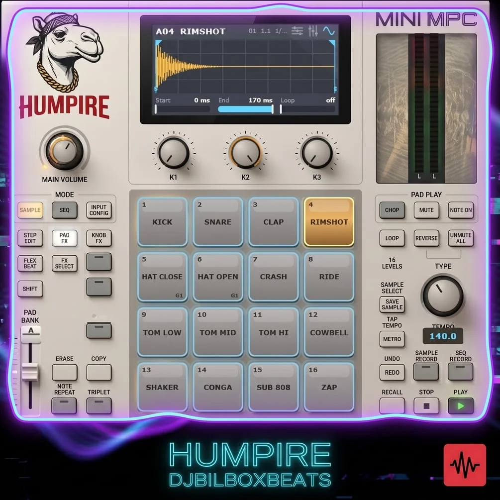 MINI MPC HUMPIRE product artwork from the developer Gumroad page