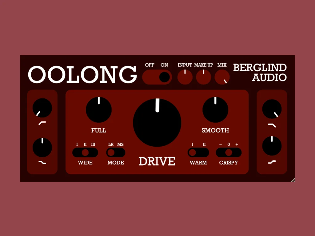 Oolong saturation plugin interface by Berglind Audio