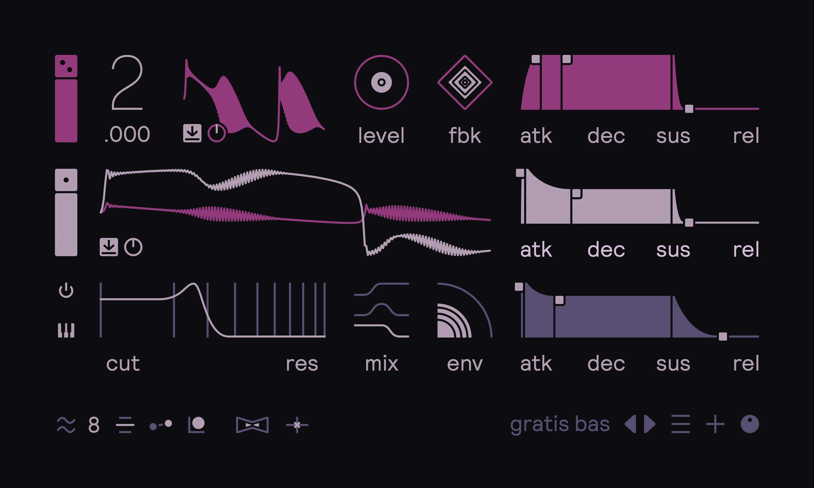 Pivot-Lite FM synth plugin interface by Fors