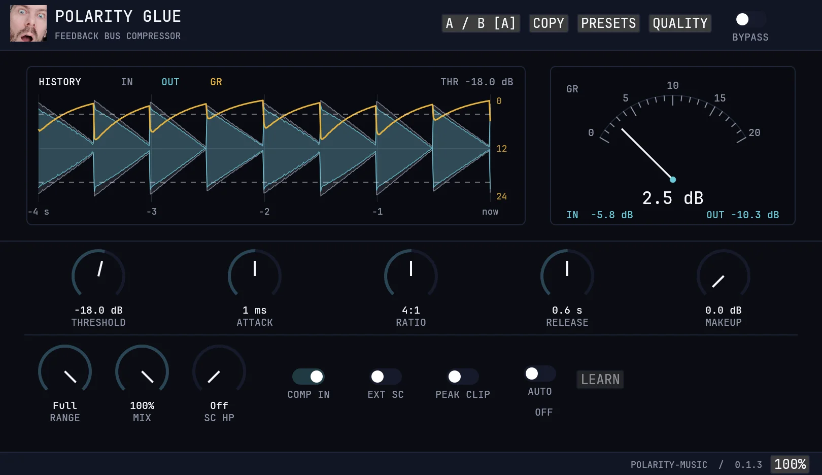 Polarity-Glue SSL-inspired bus compressor interface